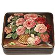 Bianchi Art Works Flower Bouquet - Oil on Leather Jewelry Box