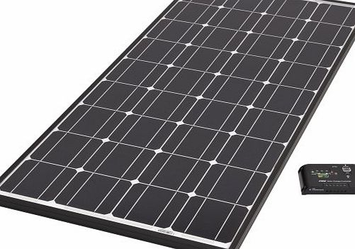 Biard Solar Biard 100W Black Frame Solar PV Panel With 10 Amp Charge Controller - Ideal for 12V Battery Charging