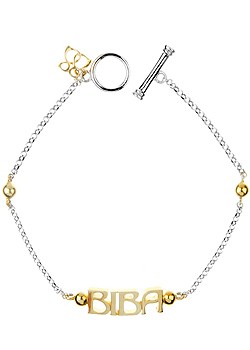 Silver and Gold Plated Logo Bracelet LB297/2