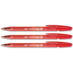 Bic Cristal Clic Gel Pen Red Pack 20