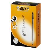 Bic Cristal Medium Black Ballpoint Pens