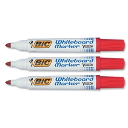 Velleda 1751 Whiteboard Marker Red Pack 12