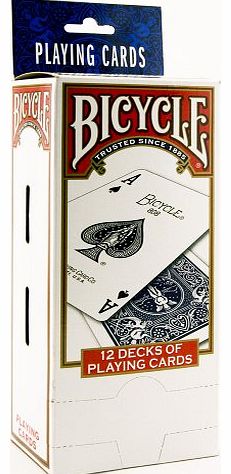 Bicycle Poker Size Standard Index Playing Cards, 12 Deck Players Pack