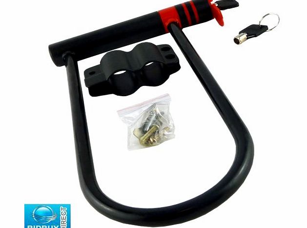 Bid Buy Direct BRAND NEW - HIGH SECURITY LARGE D SHACKLE BIKE LOCK - FOR BIKES, MOTORBIKES, MOTORCYCLES, BICYCLE, CYCLES SECURITY - FITS BOTH REGULAR amp; LARGE BIKE FRAMES