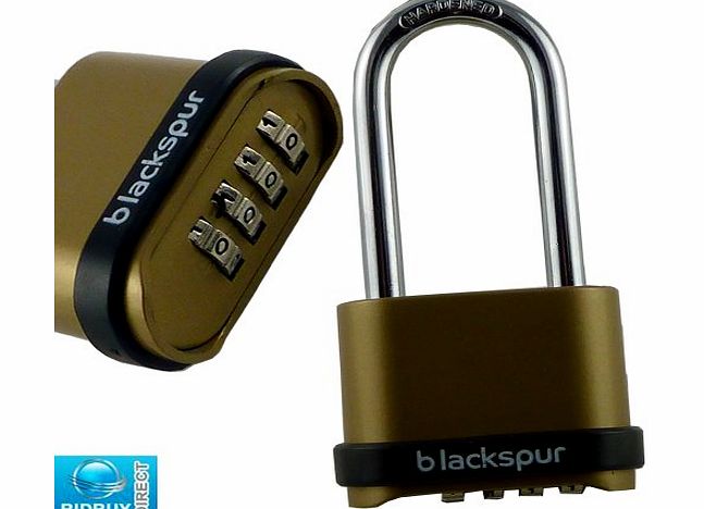 Bid Buy Direct BRAND NEW - LONG SHACKLE 4 DIGIT COMBINATION PADLOCK - 57mm LONG SHACKLE - IDEAL FOR HOME, OFFICE, GARAGE, GARDEN AND MANY MORE