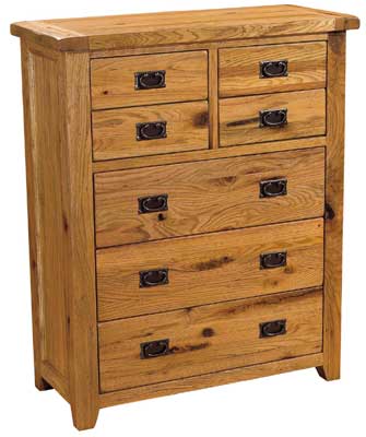 Oak 4 Over 3 Chest Of Drawers