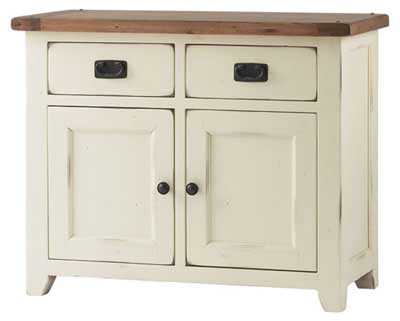 Oak and Cream Painted small Sideboard