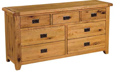 OAK CHEST OF DRAWERS 3 OVER 4 DRAWERS