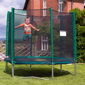 Bouncer 8ft Trampoline with Safety Surround