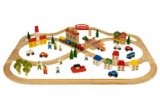Big Jigs Complete Wooden Train Railway System - 101 Piece Town & Country Train Set (Compatible with leadi