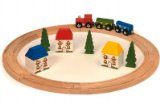 Big Jigs Complete Wooden Train Railway System - 20 piece My First Train Set (Compatible with leading wooden rail systems) - Wooden Toy