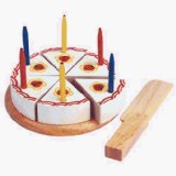 Round Wooden Slicing Birthday Cake