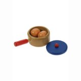 Big Jigs Wooden Saucepan and 2 Boiled Eggs