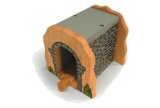 Big Jigs Wooden Train Railway System - Grey Brick Tunnel (Compatible with leading wooden rail systems) - Wooden Toy