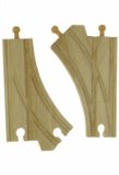 Big Jigs Wooden Train Railway System - Spare Curved Points Track x 2 (Compatible with leading wooden rail sys