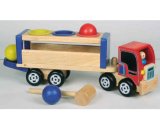 Big Jigs Wooden Transporter Hammer Balls Lorry - Wooden Toy