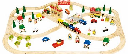 Bigjigs Rail BJT015 Town and Country Train Set