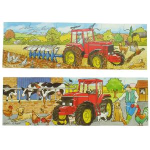 Bigjigs Toys 2 x 6 Piece Duo Tractor Puzzles