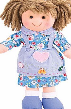 Bigjigs Toys 28cm Grace Doll - Ragdolls and Soft dolls for Babies and Toddlers