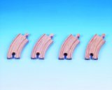 Bigjigs Toys 4 x Short Curved Track Accessory