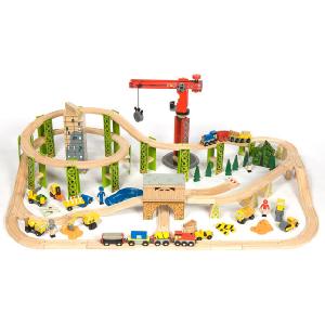 Bigjigs Toys Construction Train Set 114 Piece