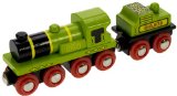 Big Green Engine with Coal Tender