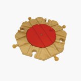 Bigjigs Toys Ltd Wooden Train Track - Eight Way Turntable (compatible with other leading brands) - Bigjigs Rail