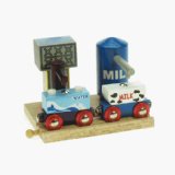 Bigjigs Toys Ltd Wooden Train Track Accessories - Milk and Water Station (compatible with other leading brands) - Big