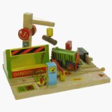 Bigjigs Toys Ltd Wooden Train Track Accessories - Toms Timber Yard (compatible with other leading brands) - Bigjigs R