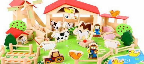 BigJigs Wooden Toy Play Farm Bigjigs