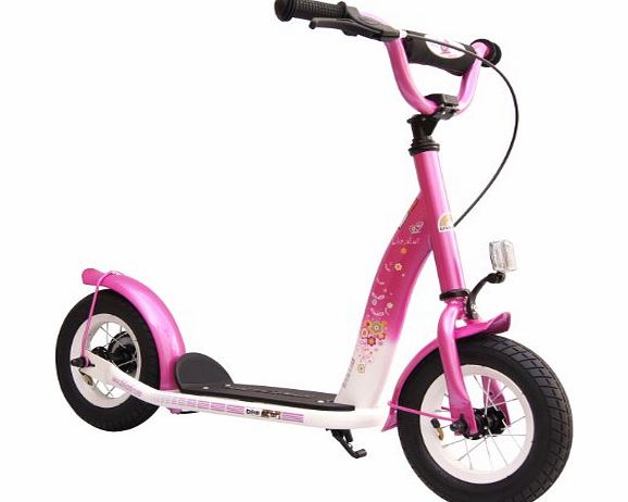 Bikestar bike*star 25.4cm (10 Inch) Child Kids Girls Kick Scooter - Classic - Colour Pink amp; White