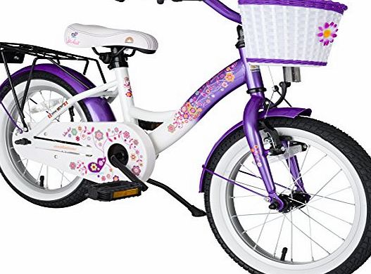 Bikestar bike*star 40.6cm (16 Inch) Kids Children Girls Bike Bicycle - Colour Lavender Lilac amp; White
