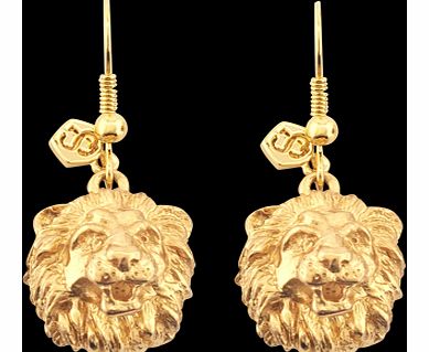 Bill Skinner Biller Skinner Gold Plated Lion Drop Earrings
