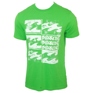 Mens Billabong Xerox T-Shirt. Bright Green
