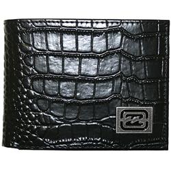 Texas Croco Leather Wallet - Black