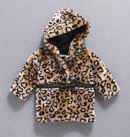 Billieblush Baby Girls Leopard Coat