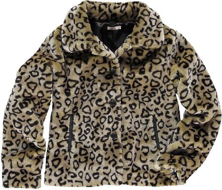 Billieblush Girls Leopard Coat