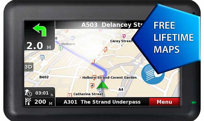 U435 4.3 Inch Lifetime Maps UK & ROI