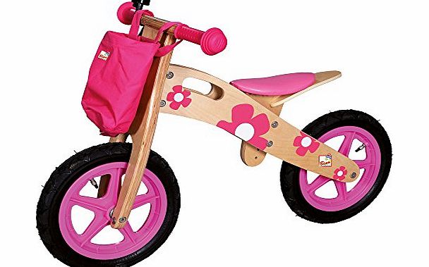 Bino Wooden Balance Bike (Pink)