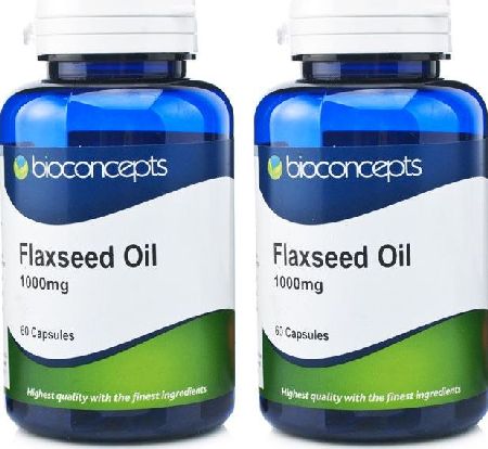 Bioconcepts, 2102[^]0078534 Flaxseed Oil 1000mg - Twin Pack