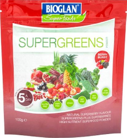 Bioglan, 2102[^]0105381 Supergreens Berry Burst