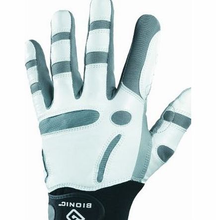 Bionic Mens ReliefGrip Left Hand (Right Handed Golfer) Golf Glove - Grey, Large