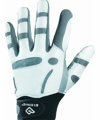 Bionic Mens ReliefGrip Left Hand (Right Handed Golfer) Golf Glove - Grey, Medium