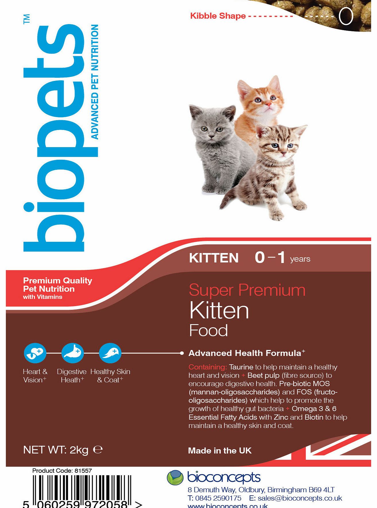 Biopets Super Premium Kitten Food 2kg