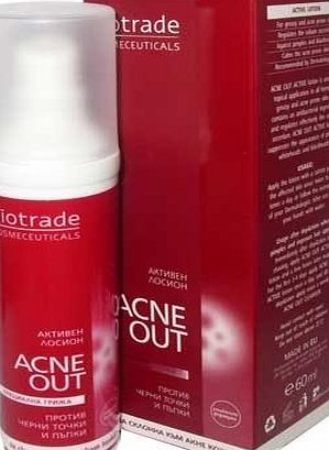 Biotrade Acne Out Active lotion 60 ml - For oily and acne-prone skin Regulates oiliness