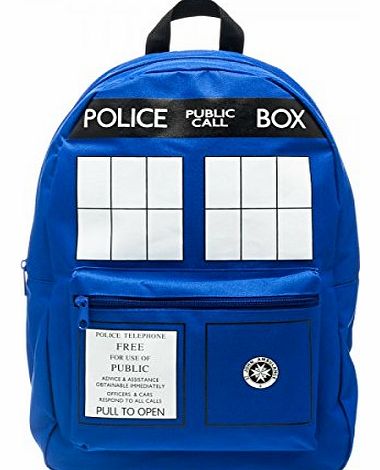 Bioworld Doctor Who Blue TARDIS Police Box Basic Backpack Knapsack