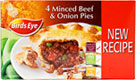 Birds Eye Minced Beef and Onion Pies (4x155g)