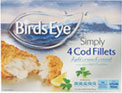 Birds Eye Simply 4 Cod Fillets in Breadcrumbs (450g) Cheapest in ASDA Today!