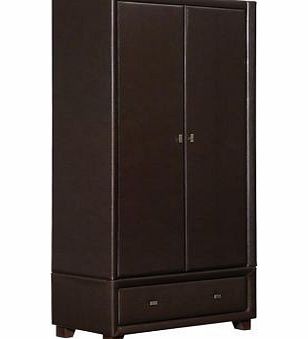 Birlea Brooklyn Robe Brown 2 Door 1 Drawer