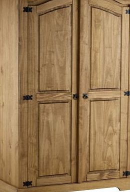 Birlea Corona 2-Door Wardrobe, Waxed Pine